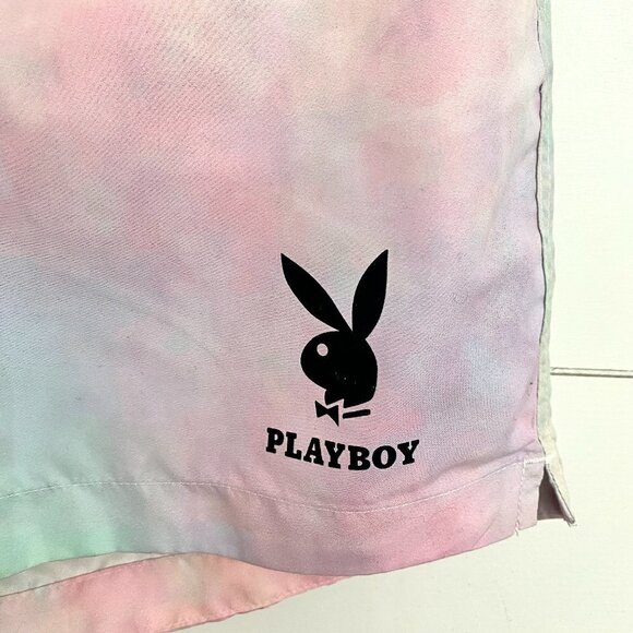Pacsun x Playboy Pastel Tie Dye Drawstring Swim Trunk Shorts, Size Medium - Picture 5 of 9